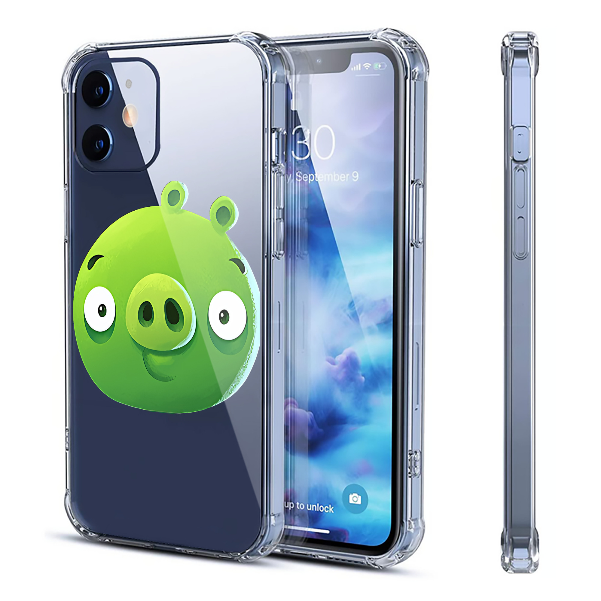（画像用） Angry Birds アングリーバード 【iPhone 12シリーズ対応】透明スマホケース（クリアソフトケース）